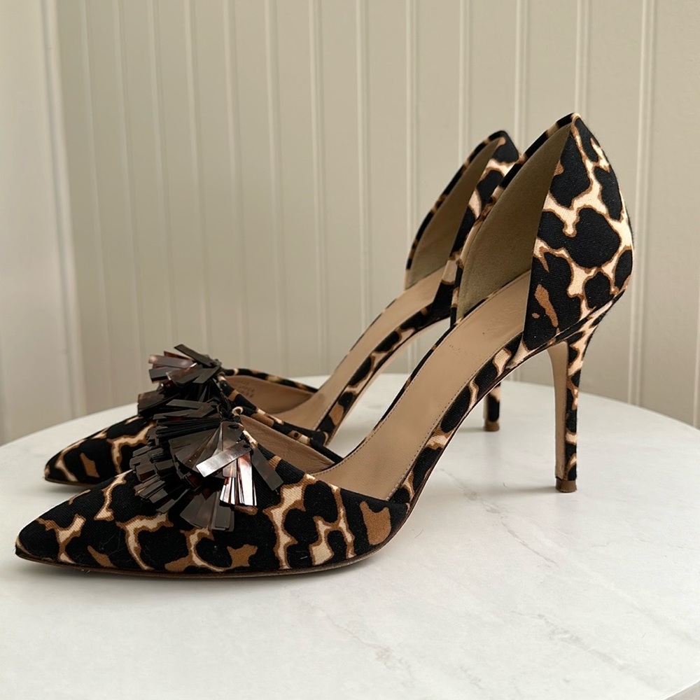 J. Crew Collection Elsie Sequin Fabric d’Orsay Pumps